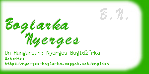 boglarka nyerges business card